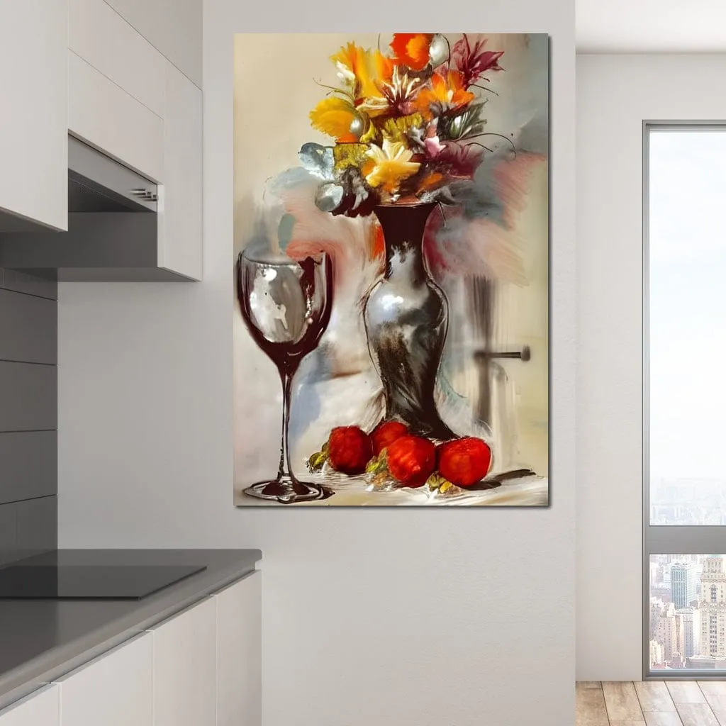 Abstract Wine & Flowers 02