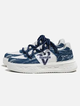 Disguisen Vintage Canvas Patchwork Sneakers