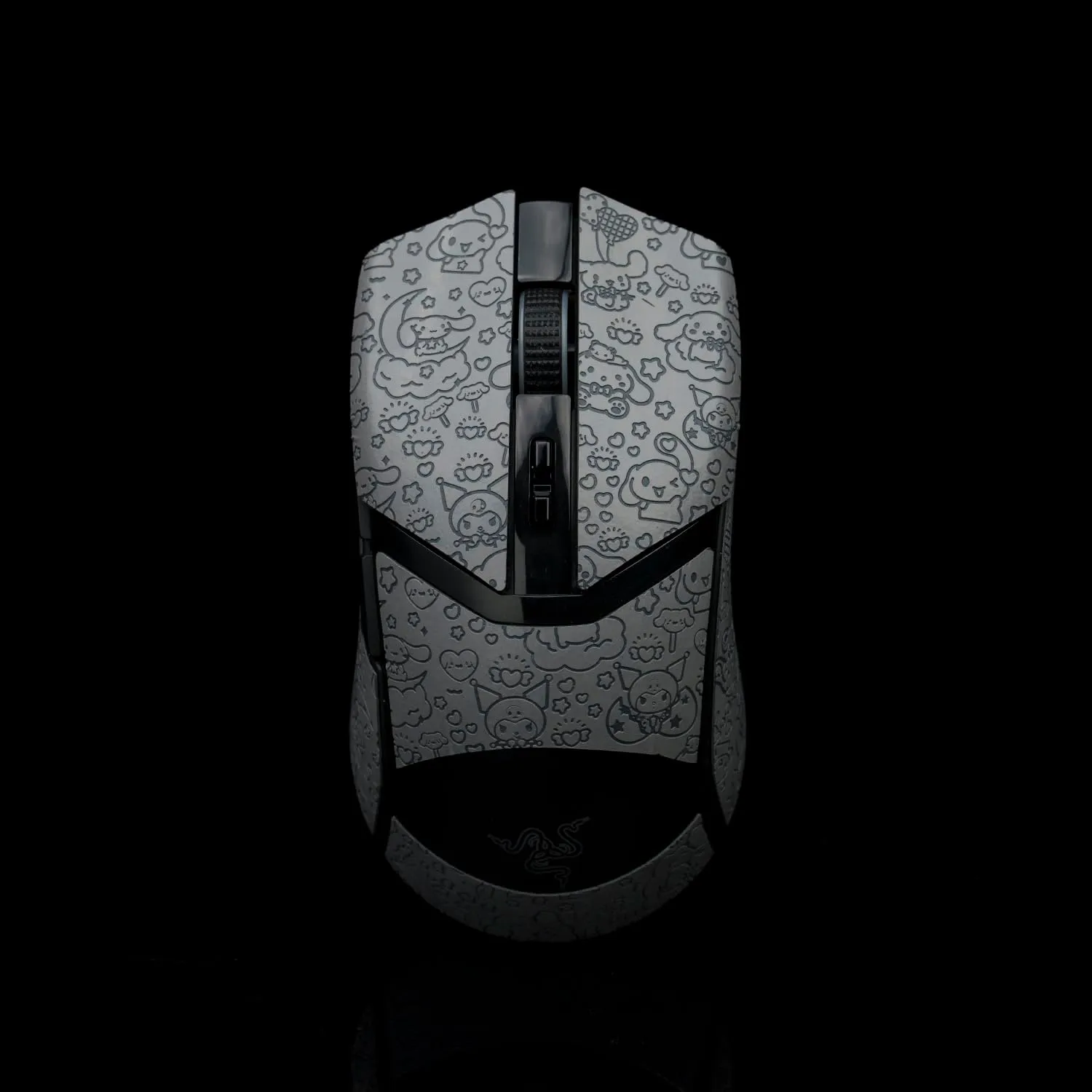Grip Tape for Razer Cobra/Cobra Pro - Anti-Slip,Enhanced Control, Suck Sweat,Soft Leather,Full Coverage,Improves FPS Gaming Grip [Pre-Cut] Cartoon Gray