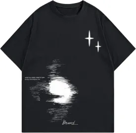 Verdusa Men's Letter Graphic Drop Shoulder T Shirts Casual Round Neck Tee Top