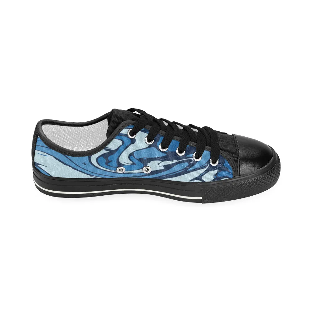 Women's Paint Splatter Print Low Top Canvas Shoes
